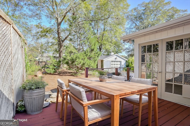 view of wooden deck