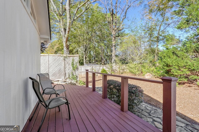 view of wooden terrace