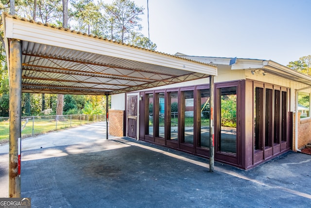 view of vehicle parking