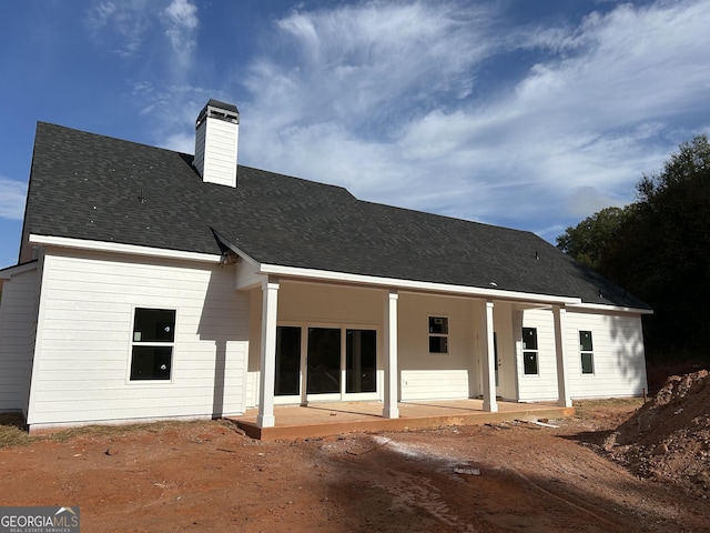 rear view of house with a patio area