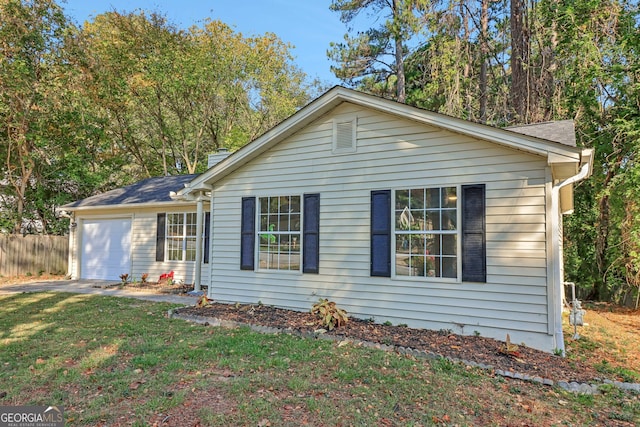 exterior space with a lawn