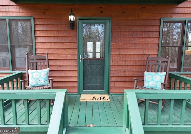 view of doorway to property