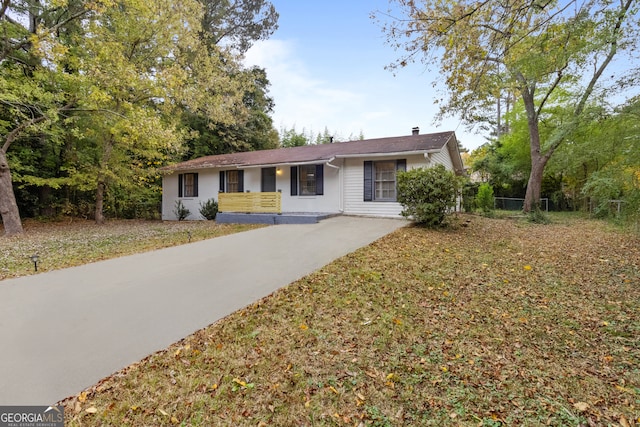 view of ranch-style house