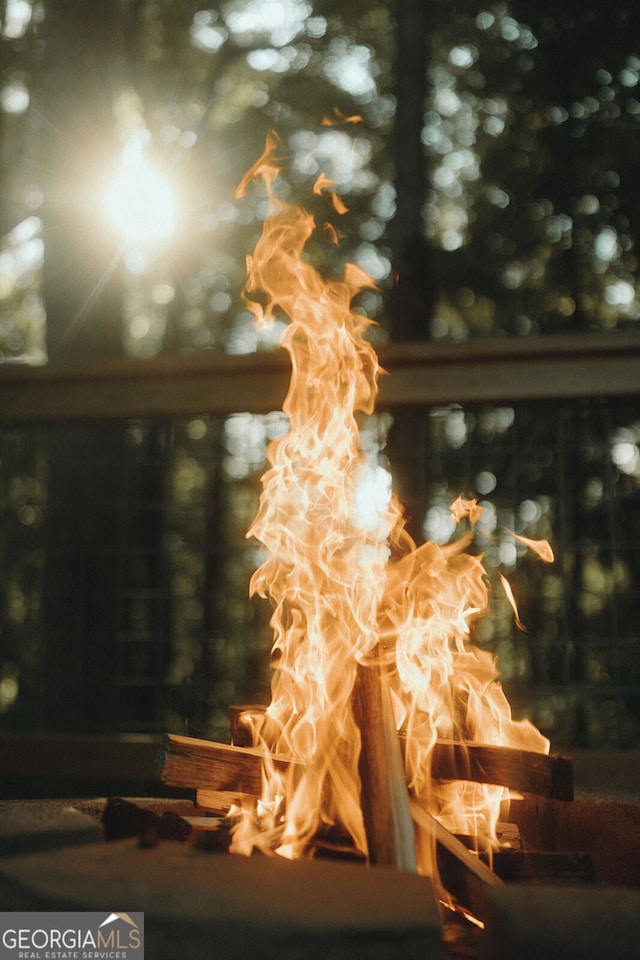 details with an outdoor fire pit