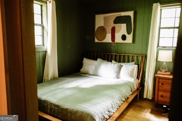 bedroom featuring hardwood / wood-style flooring