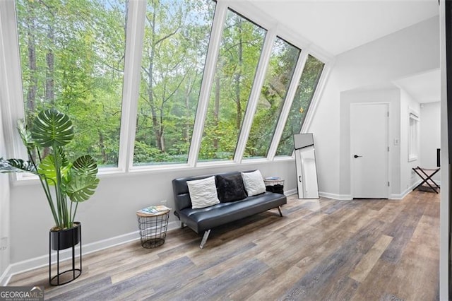 sunroom / solarium with a skylight