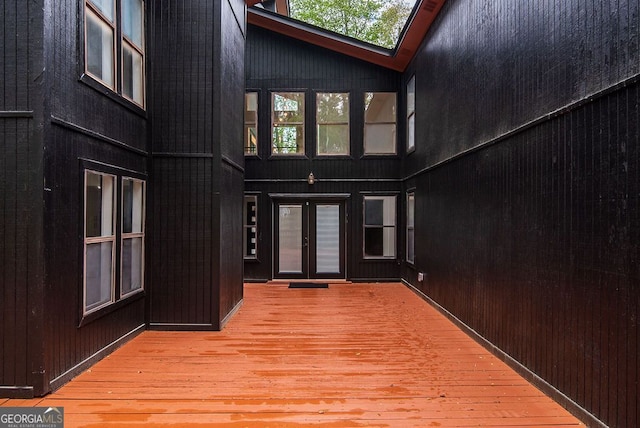 property entrance with french doors