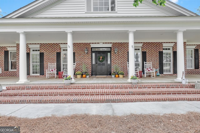 view of front of home featuring a porch