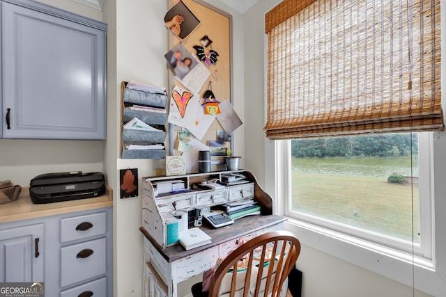 office area featuring a wealth of natural light