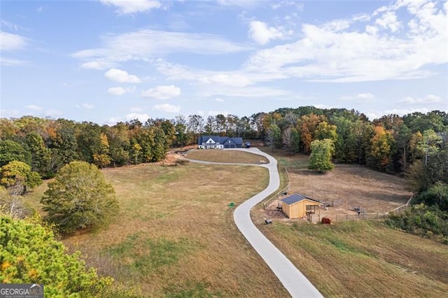 birds eye view of property