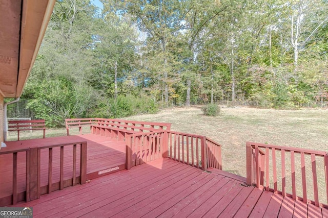 6275 S Skyline Dr, Douglasville, GA 30135 - deck featuring a yard