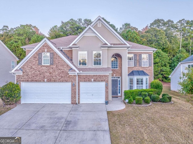 view of front of house featuring a garage