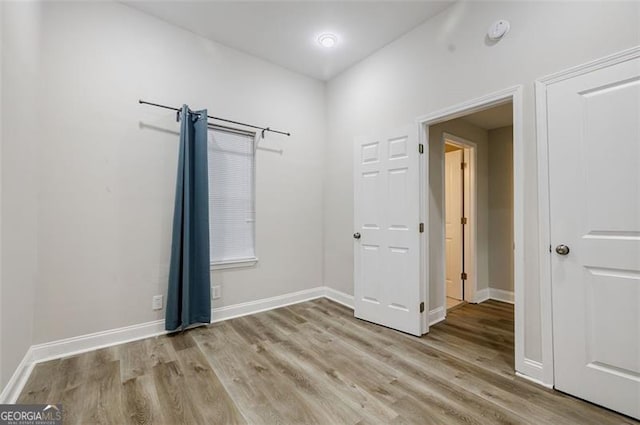 empty room featuring light hardwood / wood-style flooring