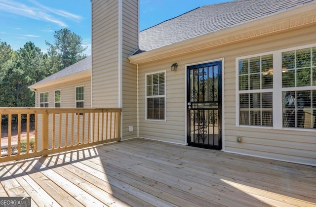 view of wooden deck