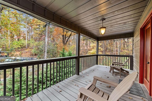 view of wooden terrace