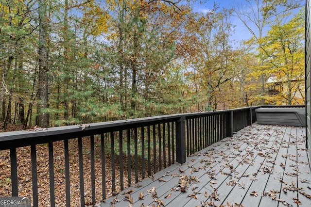 view of wooden deck