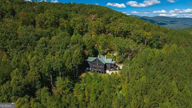 bird's eye view featuring a mountain view