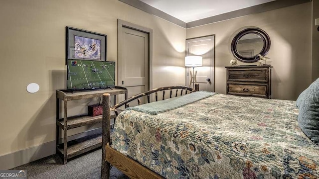 view of carpeted bedroom