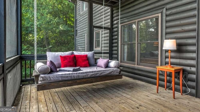 view of sunroom