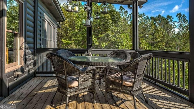 sunroom with a wealth of natural light