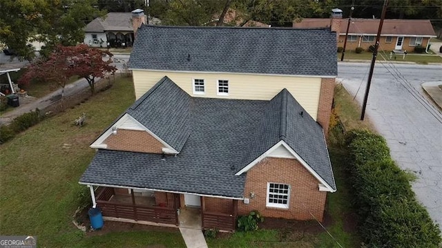 view of subject property