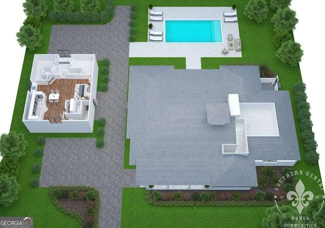 birds eye view of property