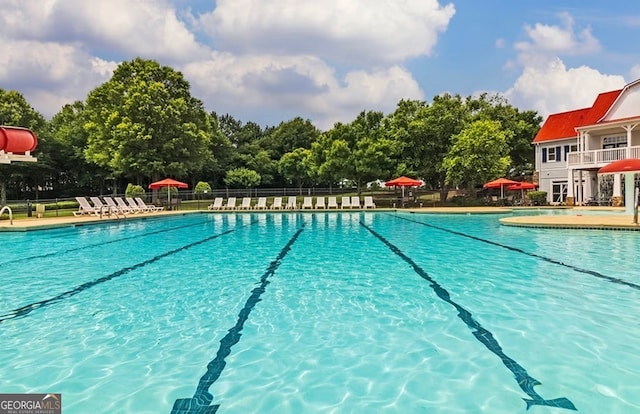 view of pool