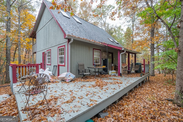 exterior space featuring a deck