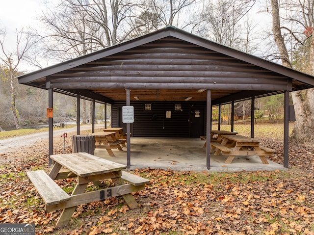 view of property's community featuring a patio