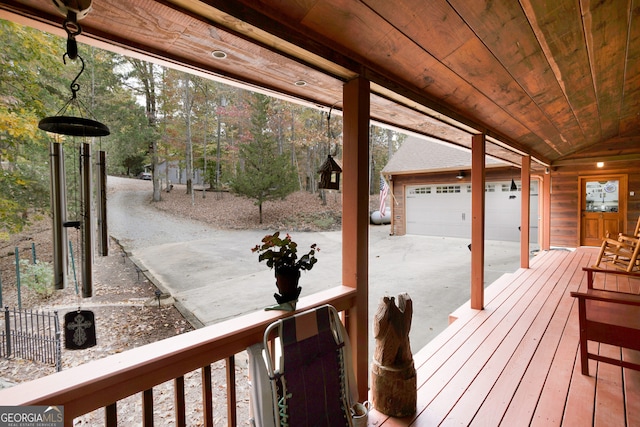 view of wooden deck