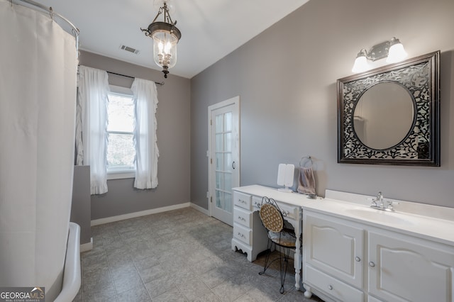 bathroom with vanity