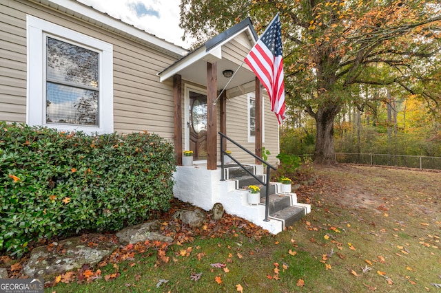 view of entrance to property