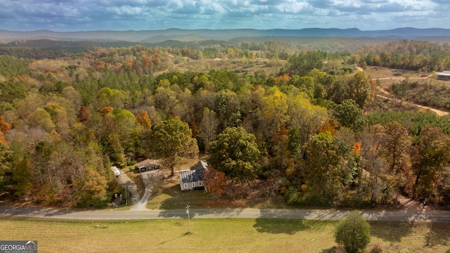 bird's eye view featuring a mountain view