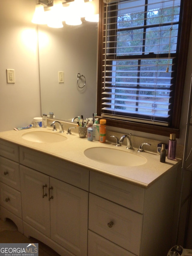 bathroom with vanity