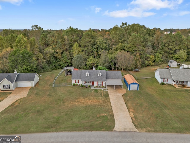 birds eye view of property