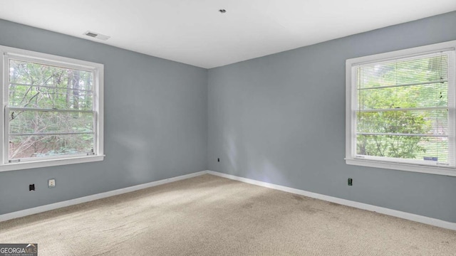 spare room with carpet floors