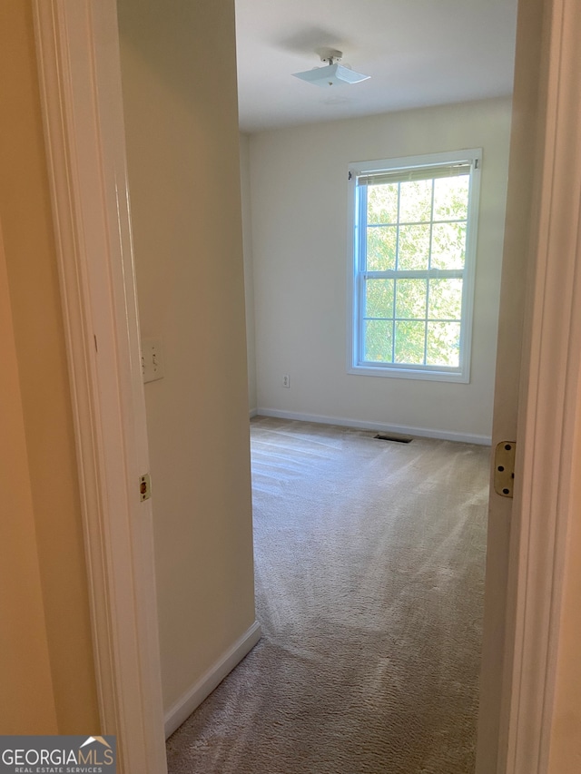 view of carpeted empty room