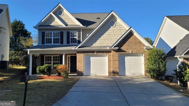 craftsman house featuring a garage