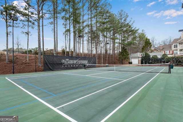 view of tennis court