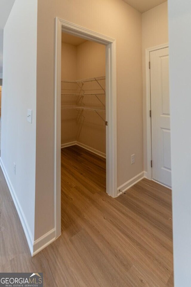 470 River Run Dr Unit 63, Dallas, GA 30132 - hall with wood finished floors and baseboards