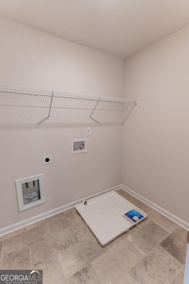 470 River Run Dr Unit 63, Dallas, GA 30132 - laundry area featuring washer hookup, electric dryer hookup, and baseboards