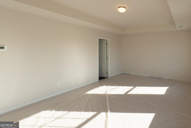 530 River Run Dr Unit 58, Dallas, GA 30132 - empty room featuring light carpet, baseboards, and a tray ceiling