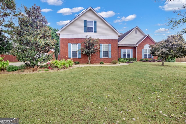 view of front property featuring a front yard