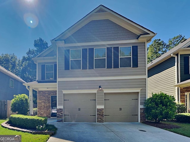 view of front of home featuring a garage