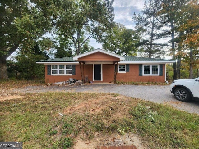 view of ranch-style house