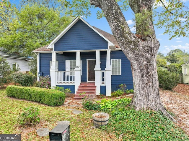 view of front of house with covered porch