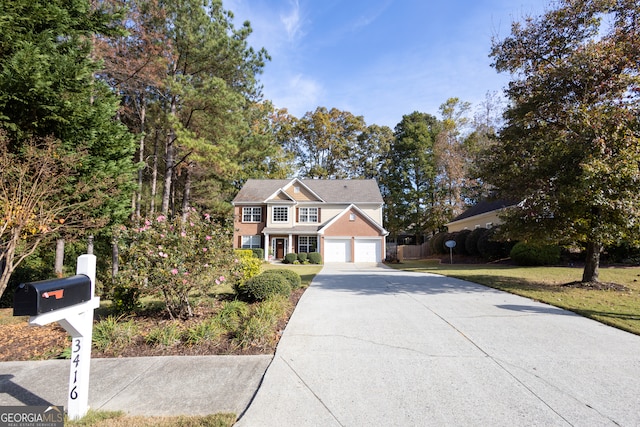 view of front of home with a front yard