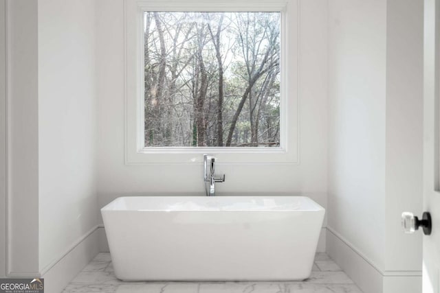 bathroom featuring a bathing tub