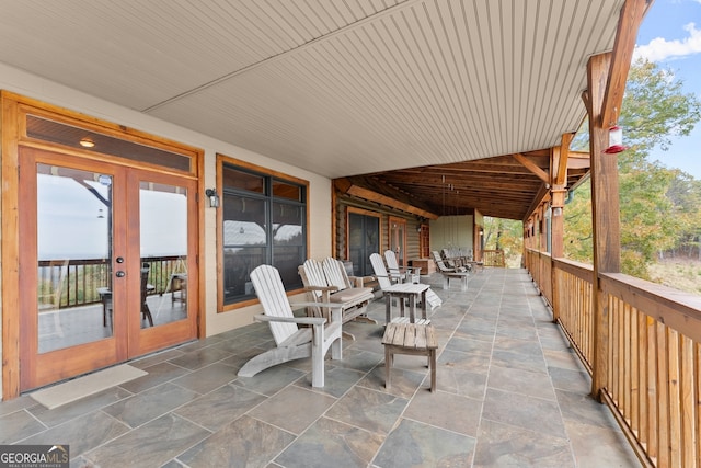 view of patio with french doors