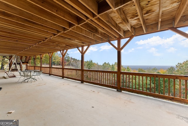 view of patio with a deck